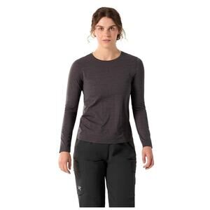 Arc'teryx Taema Crew Neck Long Sleeve Shirt, Quick Dry, Black Heather, Medium